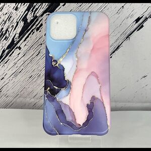 Marble Look iPhone 12 Pro Max Case-Blue/Purple/Pink
